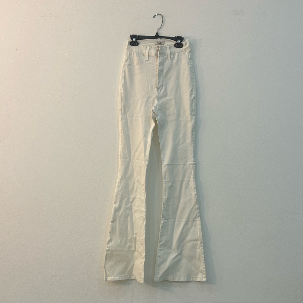 Vibrant High Rise Cream Jeans